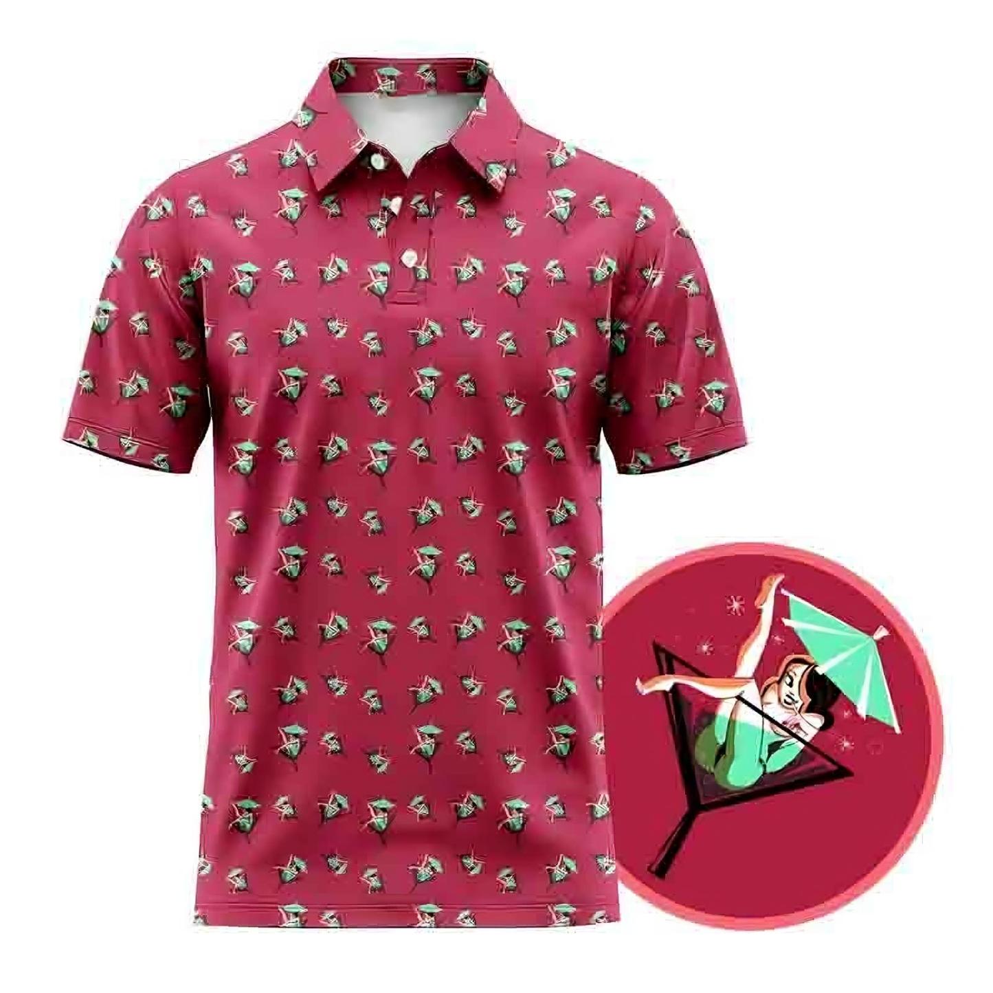 Printed Golf Polo Shirt