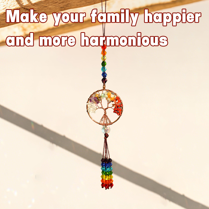 Seven-Color Crystal Tree Pendant-futurecuex