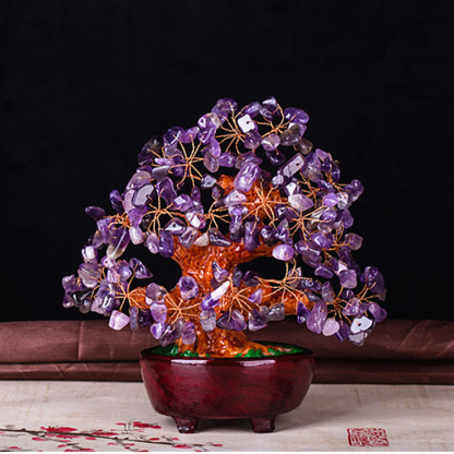 Feng Shui Amethyst Crystal Money Tree Wealth Blessing-futurecuex