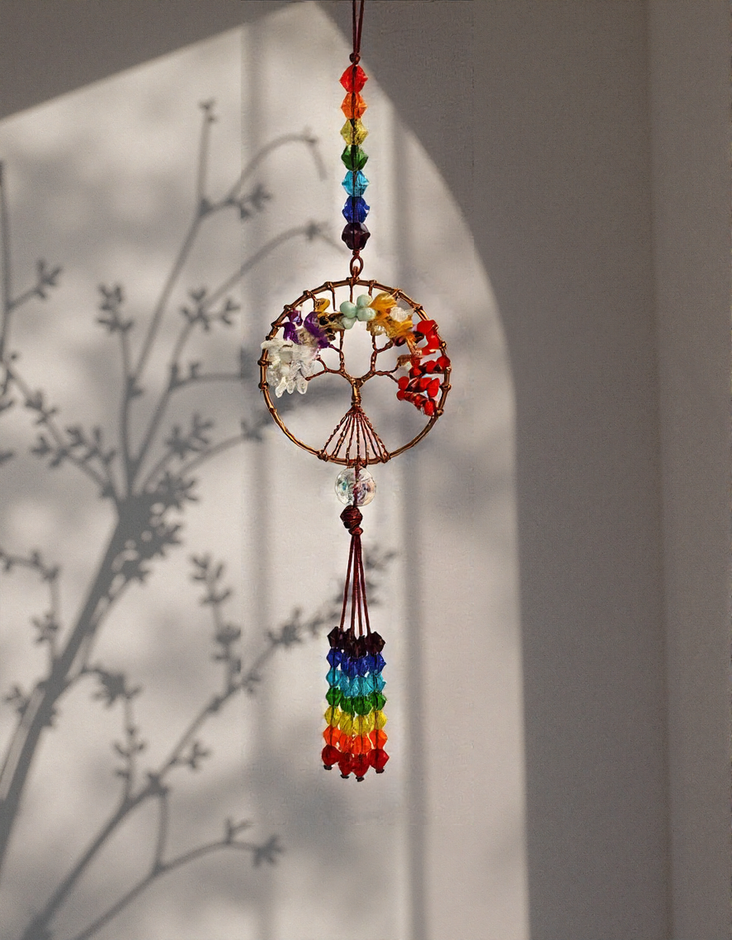 Seven-Color Crystal Tree Pendant-futurecuex