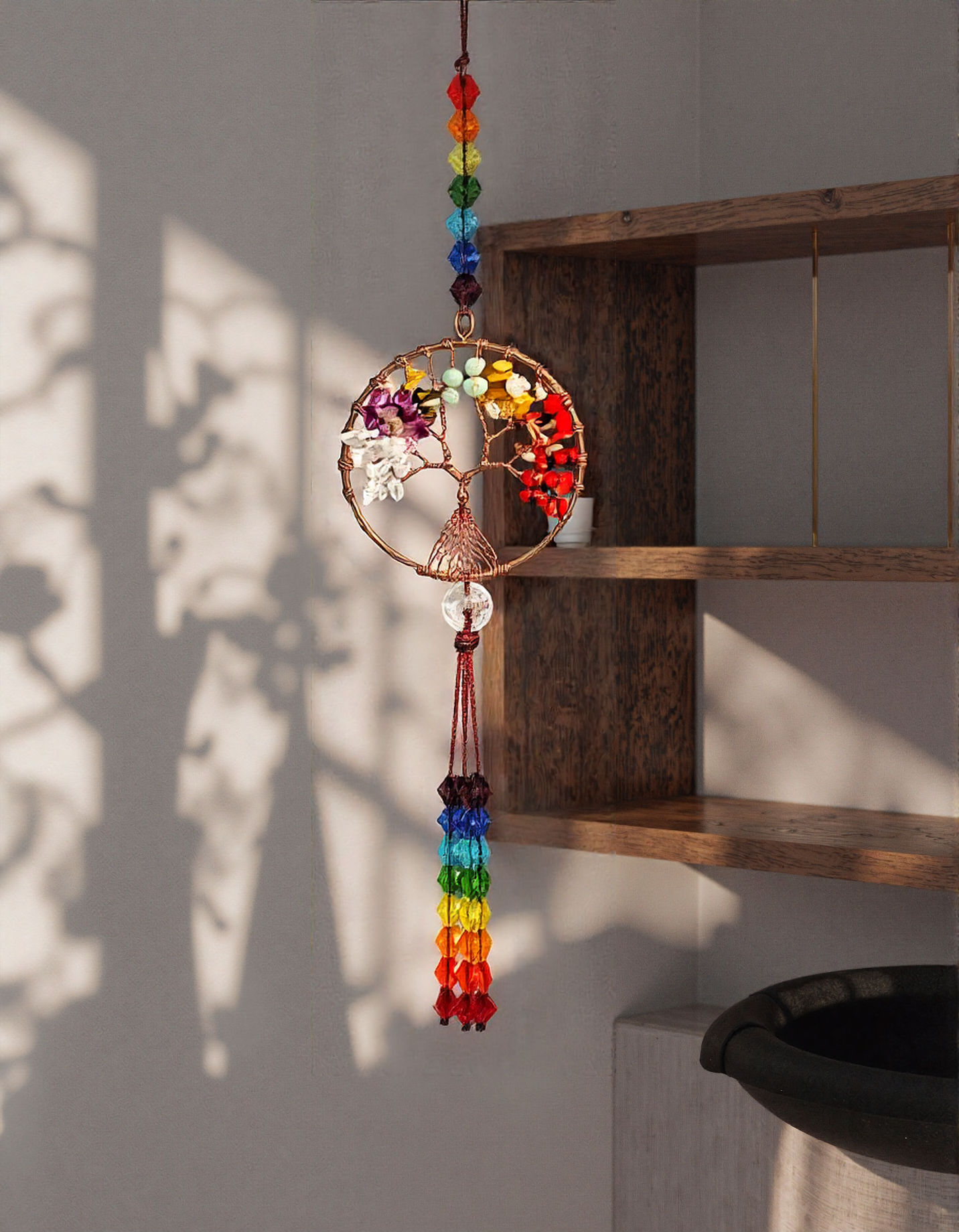 Seven-Color Crystal Tree Pendant-futurecuex