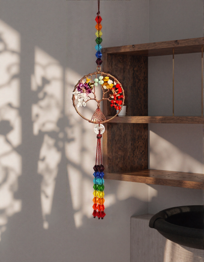 Seven-Color Crystal Tree Pendant-futurecuex