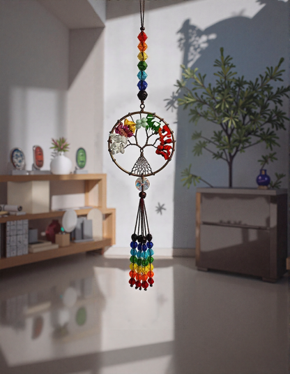 Seven-Color Crystal Tree Pendant-futurecuex