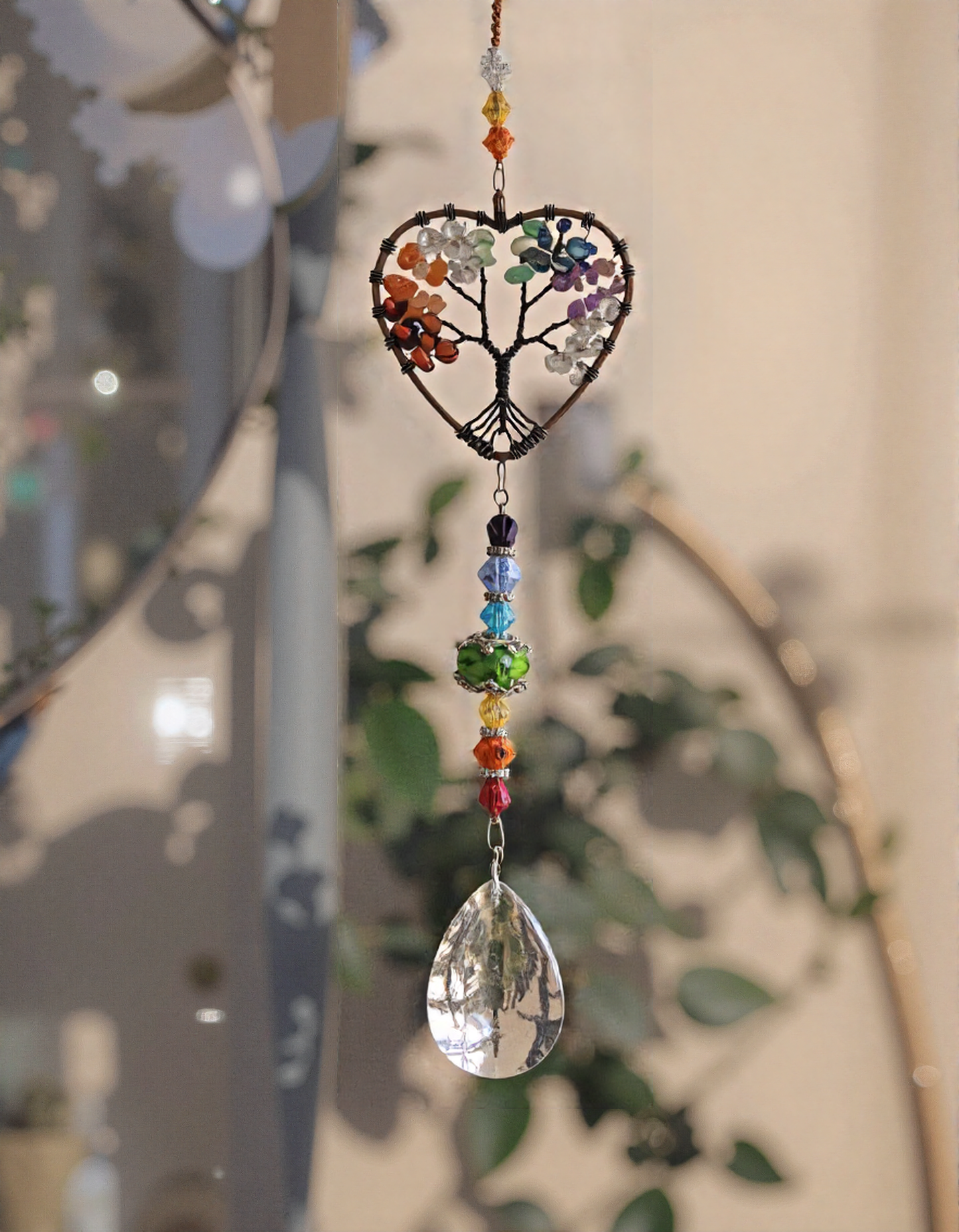 Seven-Color Crystal Tree Pendant-futurecuex