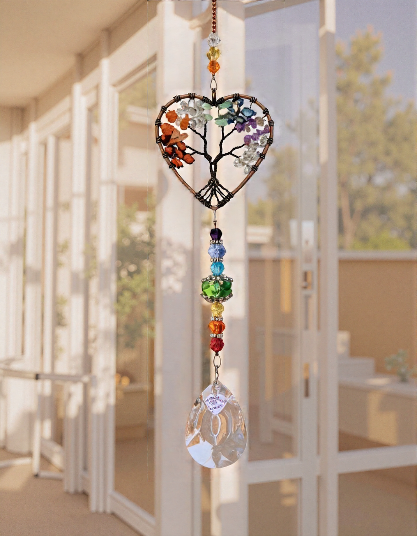 Seven-Color Crystal Tree Pendant-futurecuex