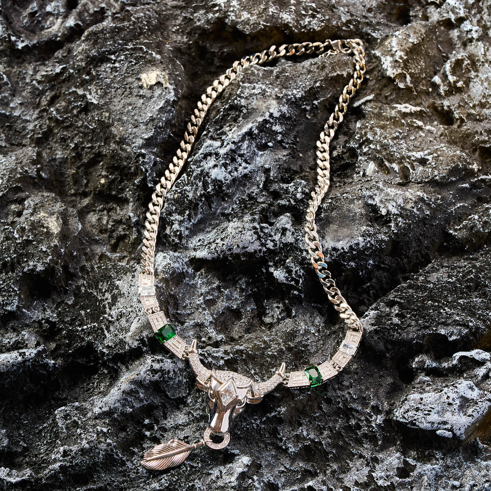Bull Head 12 Zodiac Signs of Wealth Necklace