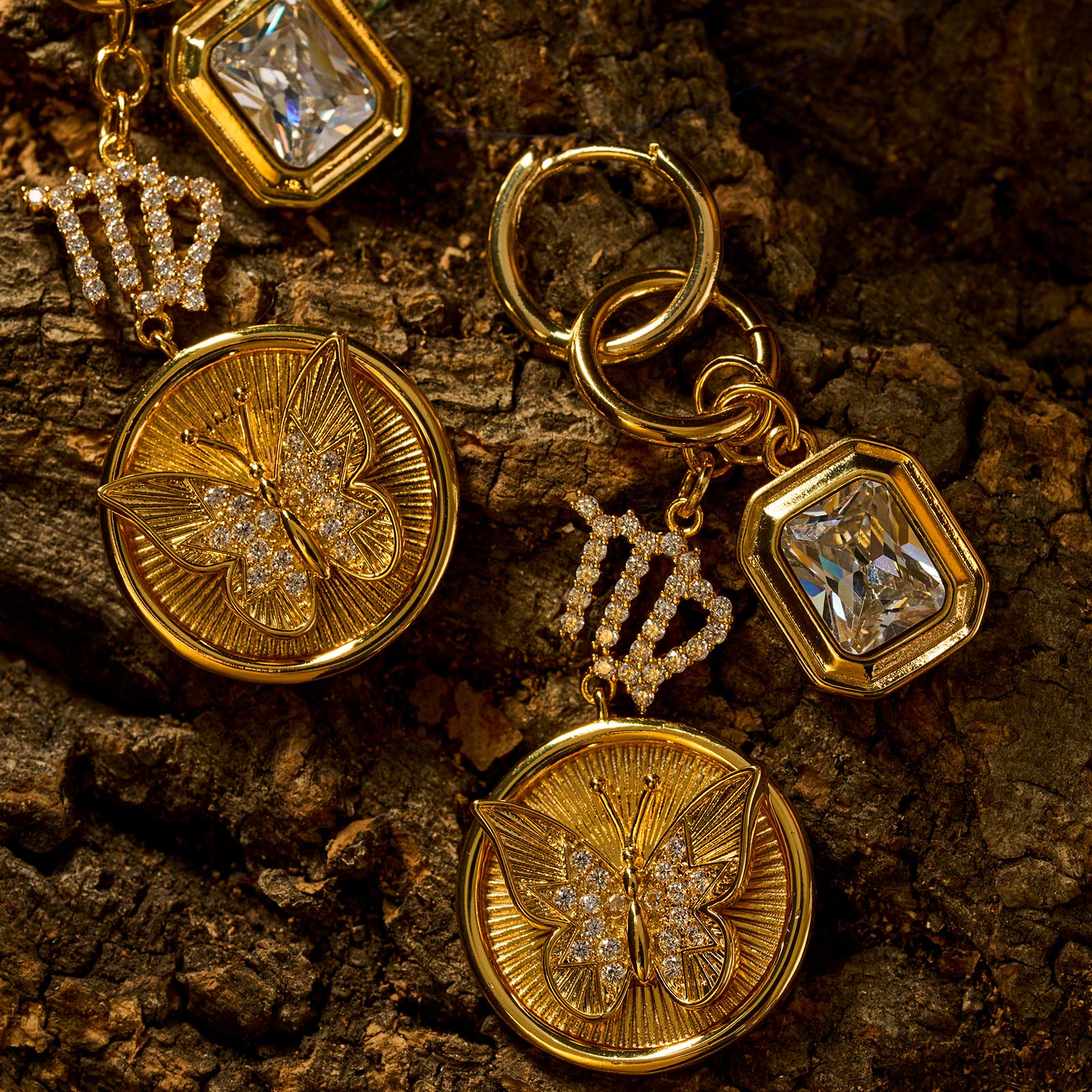 Butterfly Women's 12 Zodiac Signs Love Earrings