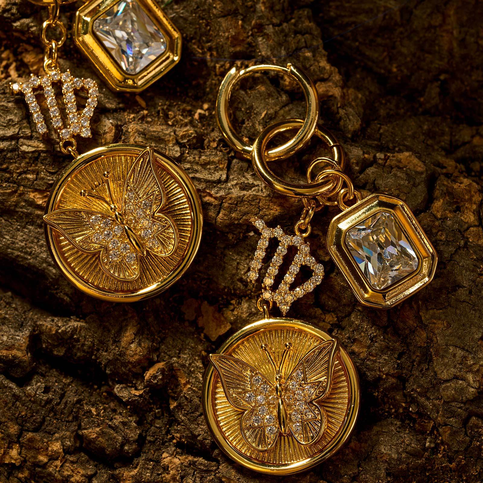 Butterfly Women's 12 Zodiac Signs Love Earrings