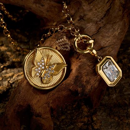 Butterfly Women's 12 Zodiac Signs Love Pendant Necklace-futurecuex
