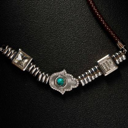 Hamsa Women's 12 Zodiac Signs of Fortune Pendant Necklace-futurecuex