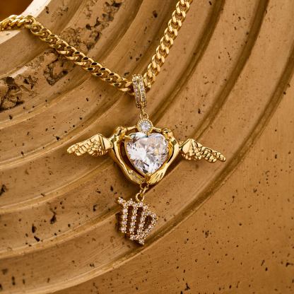 Hummingbird Women's 12 Zodiac Signs Love Happiness Pendant Necklace-futurecuex