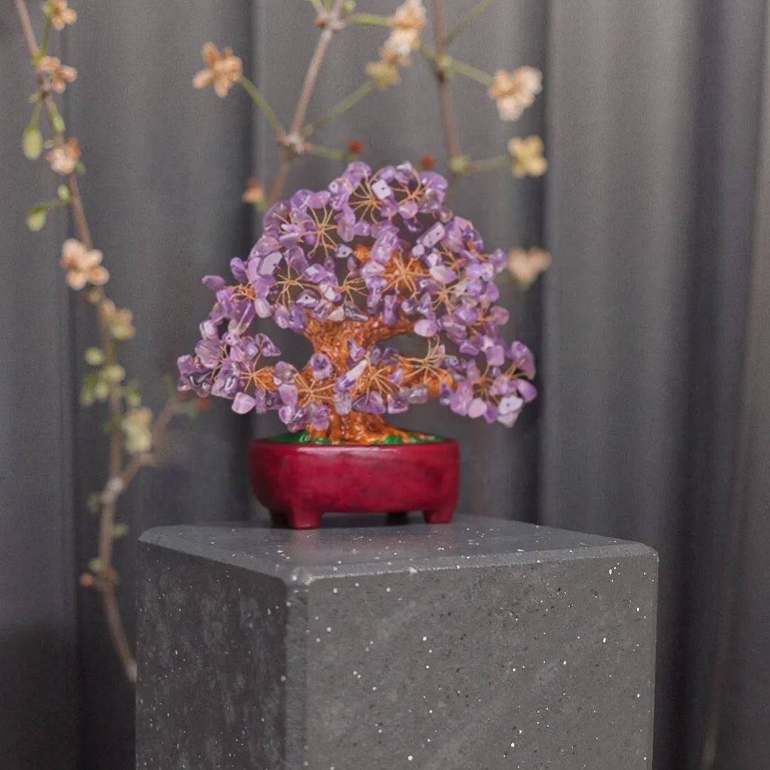 Feng Shui Amethyst Crystal Money Tree Wealth Blessing-futurecuex
