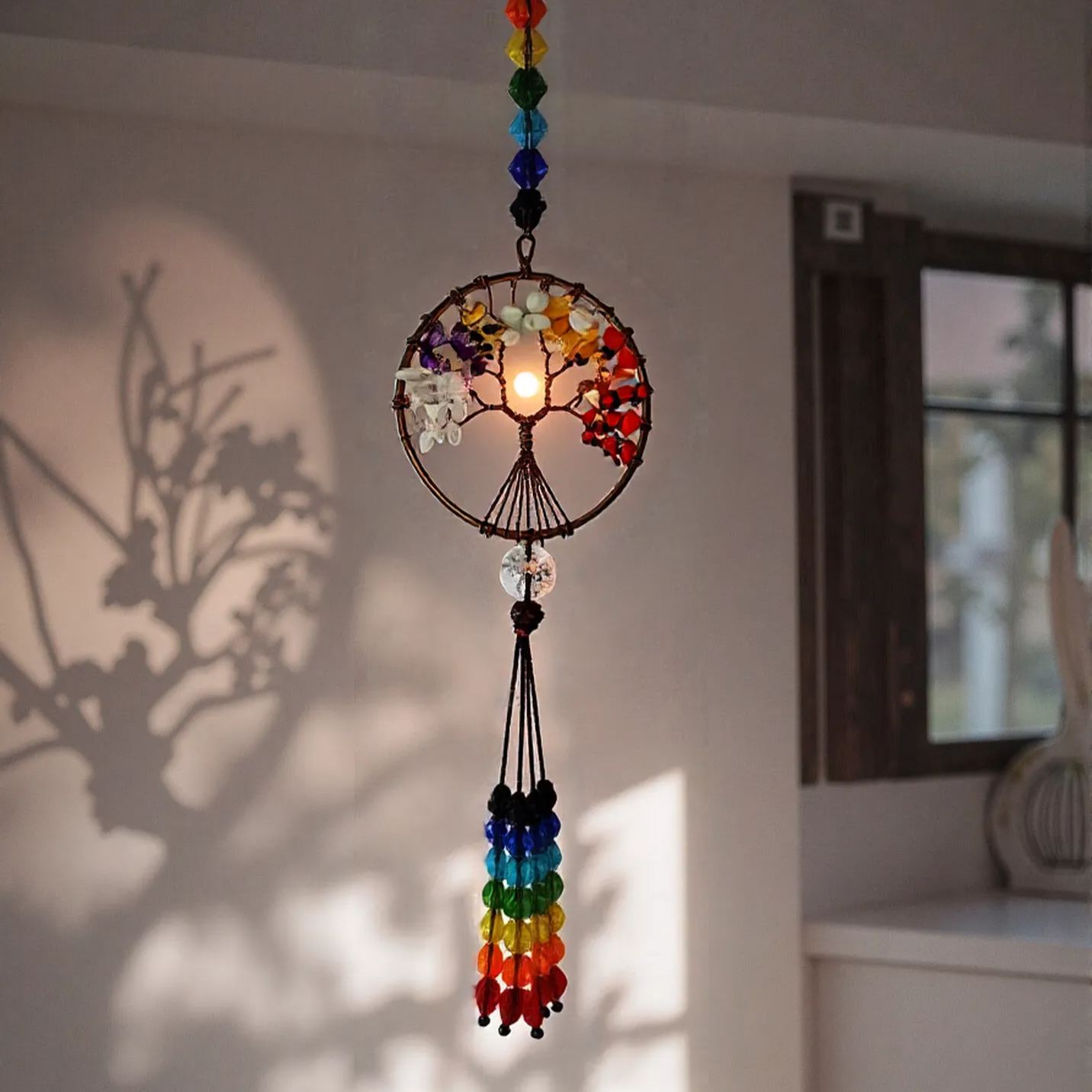 Seven-Color Crystal Tree Pendant-futurecuex