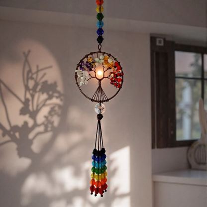 Seven-Color Crystal Tree Pendant-futurecuex