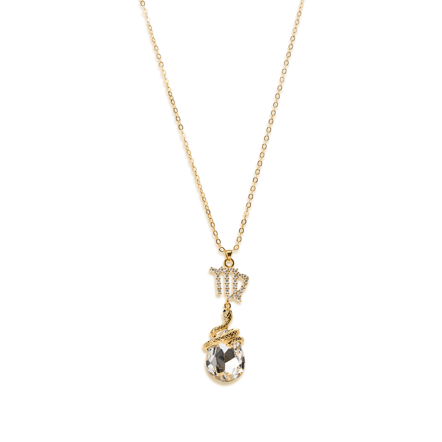 Eden’s Tear 12 Zodiac Signs Women's Snake Love Fortune Pendant Necklace-futurecuex