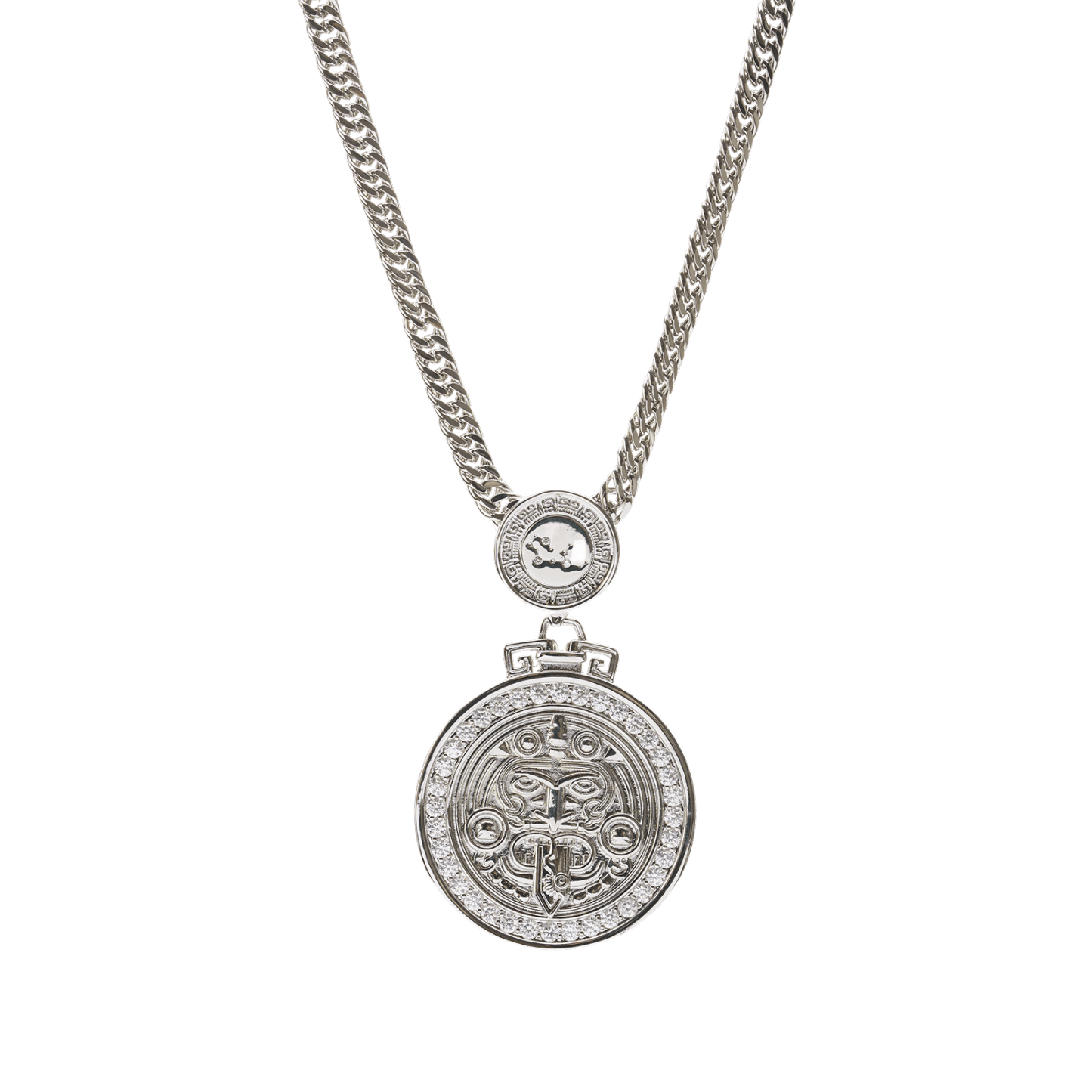 Tonatiuh Sun God Men's 12 Zodiac Signs Fortune Pendant Necklace