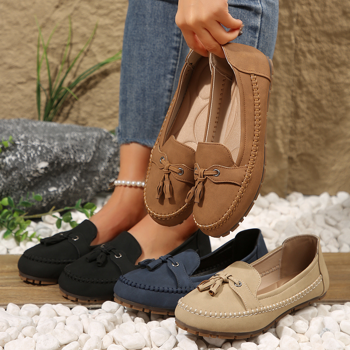 🔥Last Day Sale 60% OFF🔥Women's Leather Moccasins( Buy 2 Free Shipping )