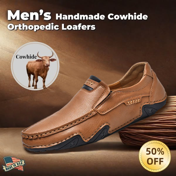 🔥Last Day 50% OFF🔥Men's Genuine Calfskin Leather Slip-On Loafers