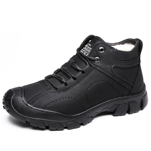 Men Orthopedic Snow Boots Plush Outdoor Ankle Winter Shoes
