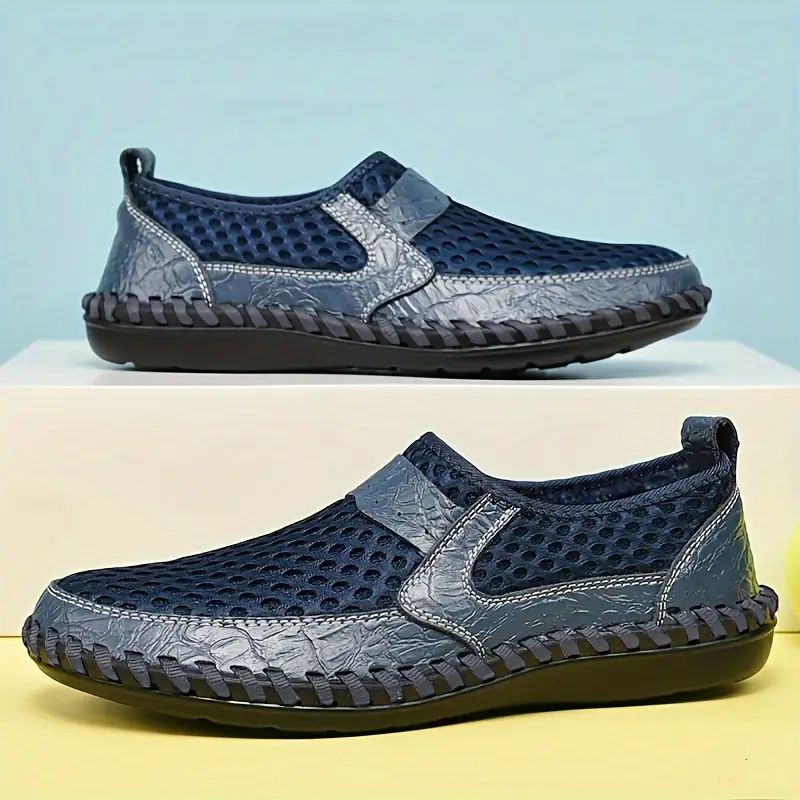 🔥Summer Hot Sale 60%🔥 Mens' Summer Slip-on Shoes, Breathable Mesh Leather Loafers