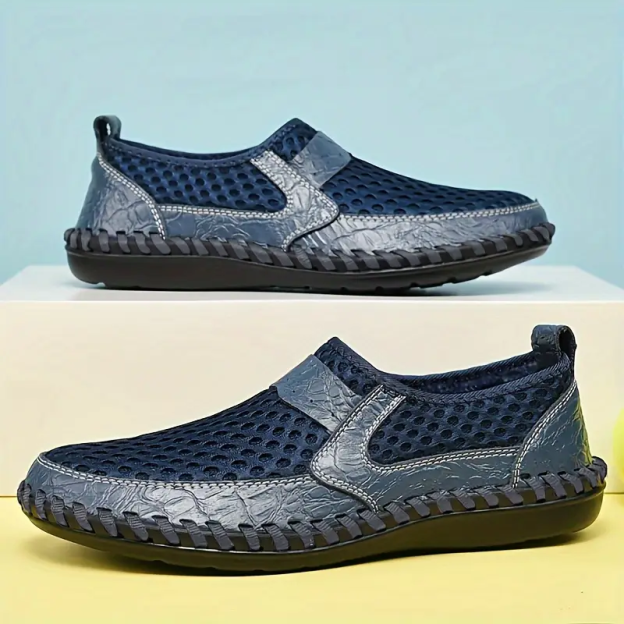 🔥Summer Hot Sale 60%🔥 Mens' Summer Slip-on Shoes, Breathable Mesh Leather Loafers