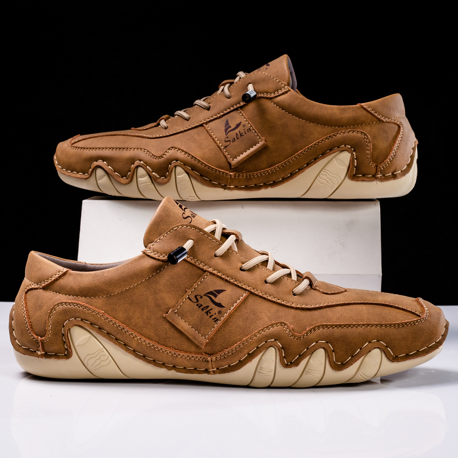 Clearance!!!⏱️🔥Men's Daily Lightweight Quick-Drying Arch Support Lace-Free Design Walking Shoes