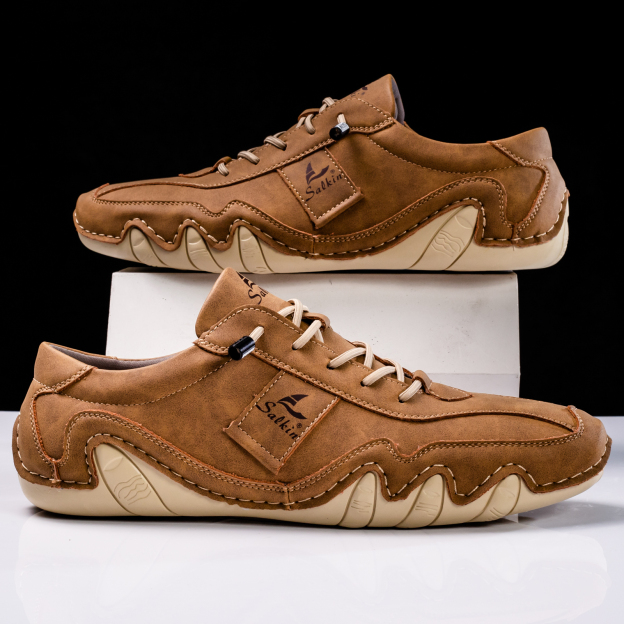 Clearance!!!⏱️🔥Men's Daily Lightweight Quick-Drying Arch Support Lace-Free Design Walking Shoes