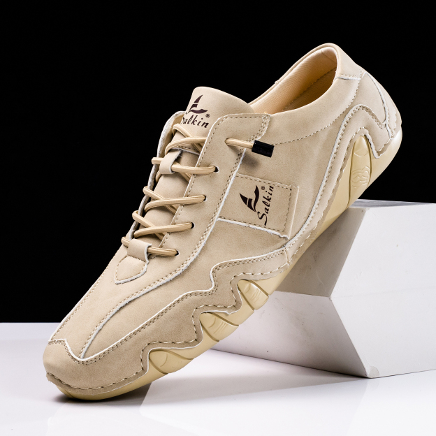 Clearance!!!⏱️🔥Men's Daily Lightweight Quick-Drying Arch Support Lace-Free Design Walking Shoes