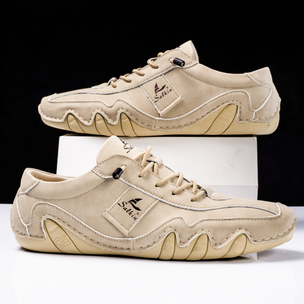 Clearance!!!⏱️🔥Men's Daily Lightweight Quick-Drying Arch Support Lace-Free Design Walking Shoes