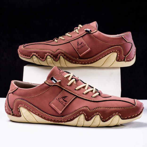 Clearance!!!⏱️🔥Men's Daily Lightweight Quick-Drying Arch Support Lace-Free Design Walking Shoes