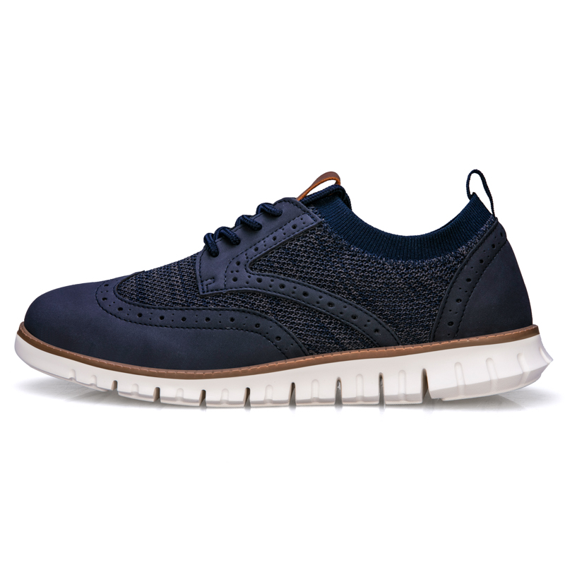 Men's Casual Dress Sneakers - Breathable Mesh Oxford Business Walking Tennis Shoes - Comfortable & Lightweight
