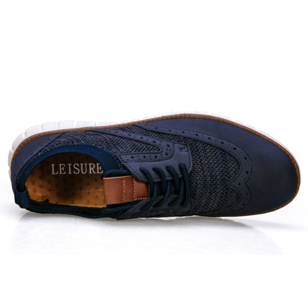 Men's Casual Dress Sneakers - Breathable Mesh Oxford Business Walking Tennis Shoes - Comfortable & Lightweight