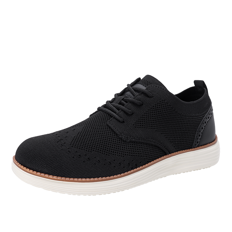 Men's Mesh Oxford Sneakers – Lightweight Casual Walking Shoes with Arch Support, Breathable Lace-Up Fashion Sneakers