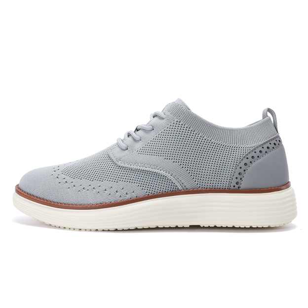 Men's Mesh Oxford Sneakers – Lightweight Casual Walking Shoes with Arch Support, Breathable Lace-Up Fashion Sneakers
