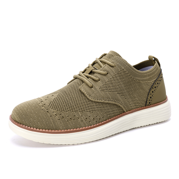Men's Mesh Oxford Sneakers – Lightweight Casual Walking Shoes with Arch Support, Breathable Lace-Up Fashion Sneakers
