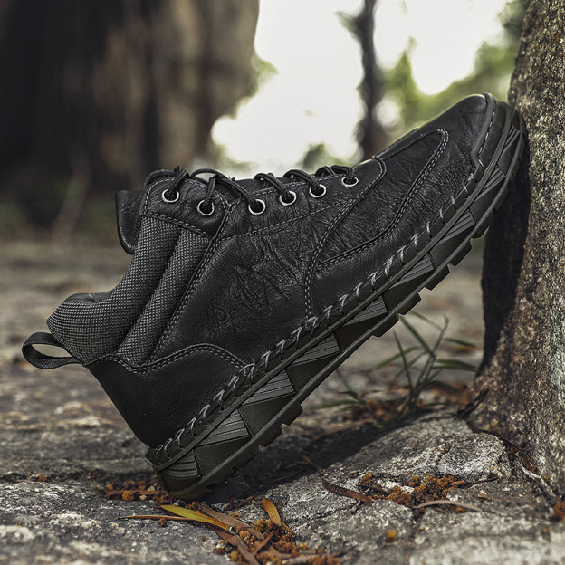 ⏰Limited Time Sale 70% OFF - Men's Handmade Leather Boots - Wide Toe Arch Support Aankle Support