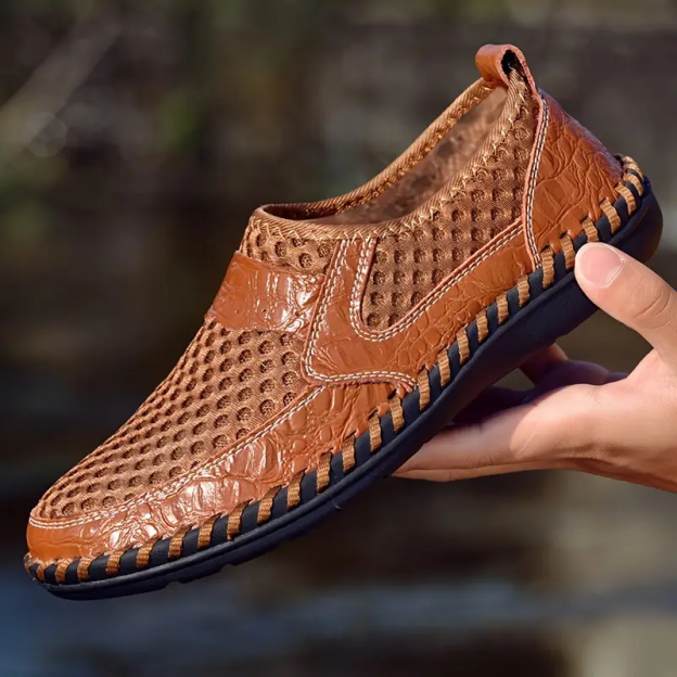 🔥Summer Hot Sale 60%🔥 Mens' Summer Slip-on Shoes, Breathable Mesh Leather Loafers