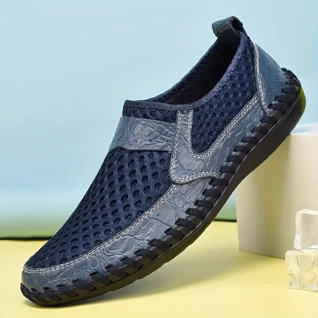 🔥Summer Hot Sale 60%🔥 Mens' Summer Slip-on Shoes, Breathable Mesh Leather Loafers