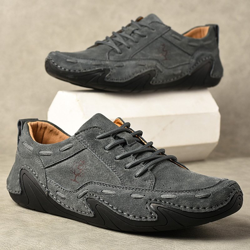 🔥HOT SALE🎁--60% OFF 🎉 Unisex Italian Comfortable Waterproof Suede Handmade  Shoes