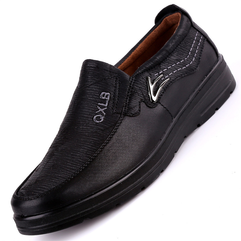 (⏰Last day 40% OFF🔥)Men's Genuine Leather Breathable Lightweight  Slip-On Orthopedic Walking Shoes