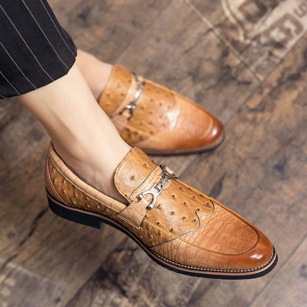Men's british suit without laces loafers