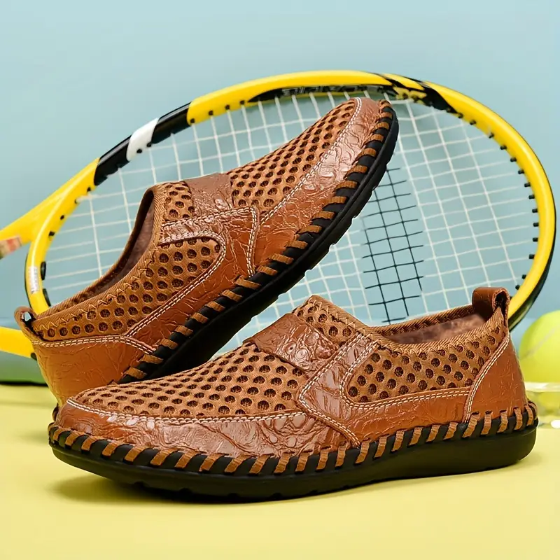 🔥Summer Hot Sale 60%🔥 Mens' Summer Slip-on Shoes, Breathable Mesh Leather Loafers