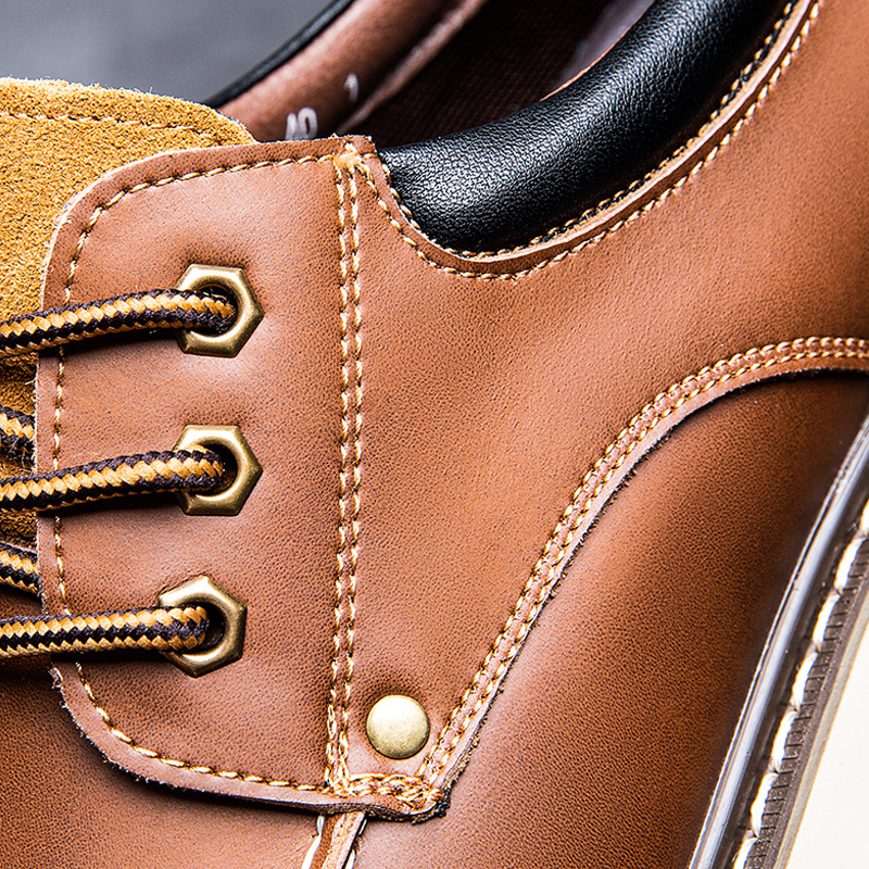 Men's Genuine Leather Moccasin Business Boots Outdoor Casual Maden Shoes