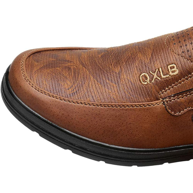 (⏰Last day 40% OFF🔥)Men's Genuine Leather Breathable Lightweight  Slip-On Orthopedic Walking Shoes