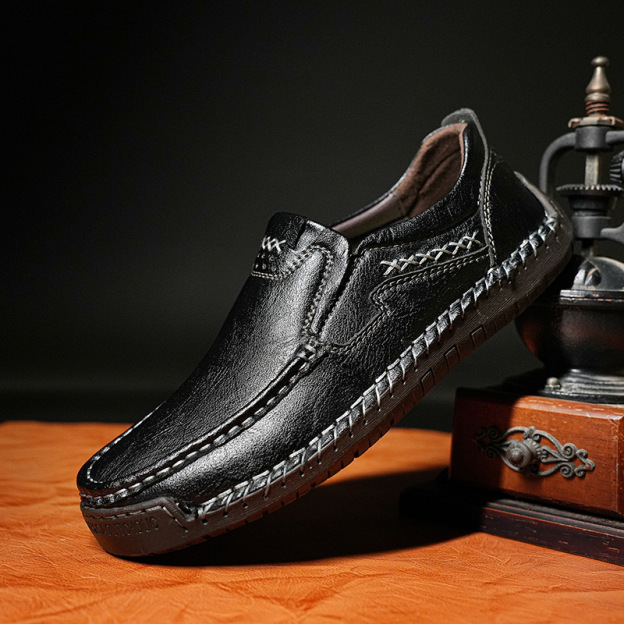 ⏰Hot Sale 50% OFF🔥 Men’s Premium Leather Loafers - Arch Support & Wide Fit Slip-On Shoes