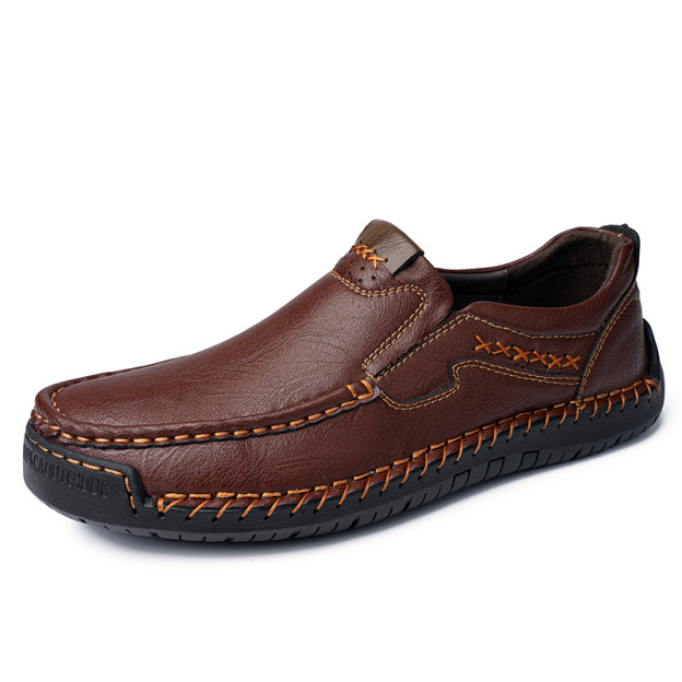 ⏰Hot Sale 50% OFF🔥 Men’s Premium Leather Loafers - Arch Support & Wide Fit Slip-On Shoes