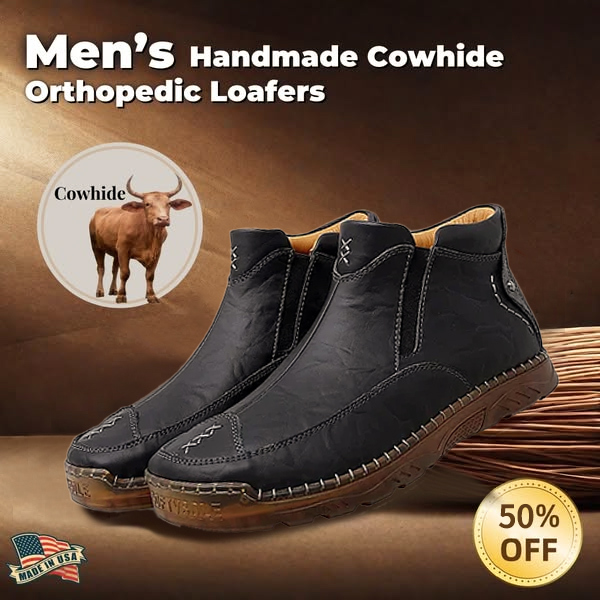 (🔥Christmas Clearance sale - 70% OFF) )Men's Outdoor Casual Handmade Cowhide Boots