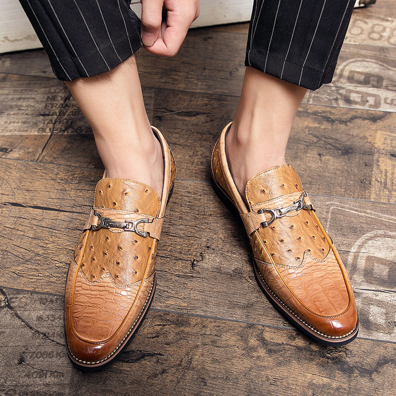 Men's british suit without laces loafers