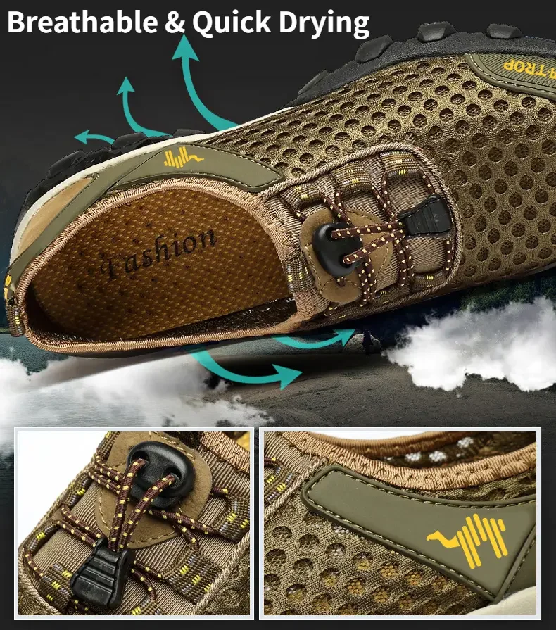 Trongcavalry™ Portable Tied Orthopedic Hiking Quick-drying Sneakers