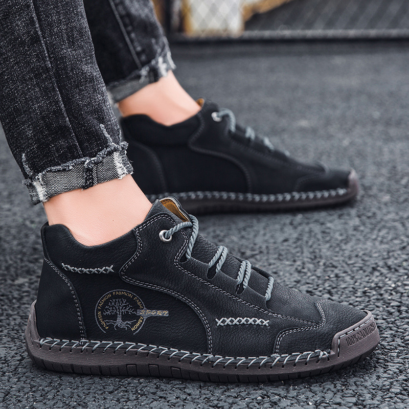 (👞 10-year wear life) full-grain men's leather shoes, selected waterproof, breathable, wear-resistant full-grain cowhide, shock-absorbing midsole, 12-hour anti-fatigue design